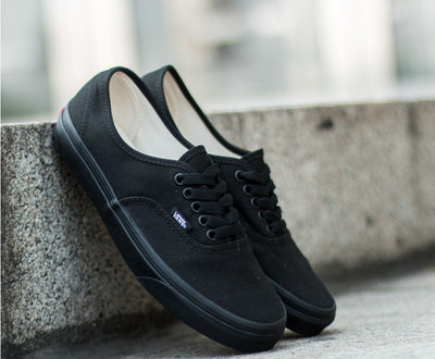 Vans Unisex Authentic Black/Black Canvas VN000EE3BKA Mens 6.5, Womens 8