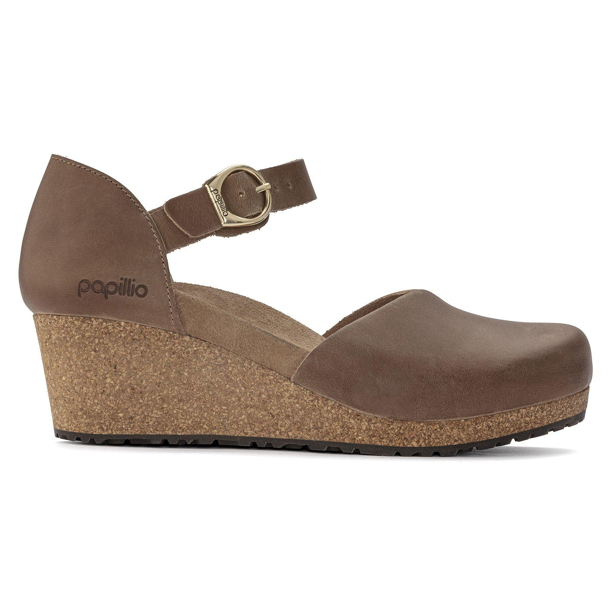 Birkenstock Papillio Mary Wedge Sandal - Leather Cognac Leather 1 EU 37 (US Women's 6-6.5) Narrow