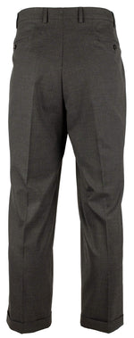 Ralph Lauren Men's Comfort Flex Pleated Cuffed Hem Dress Pants-G-36WX29L Grey