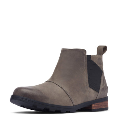 Sorel Women's Emelie Chelsea Boot - Light and Heavy Rain - Waterproof - Quarry, Black - Size 10