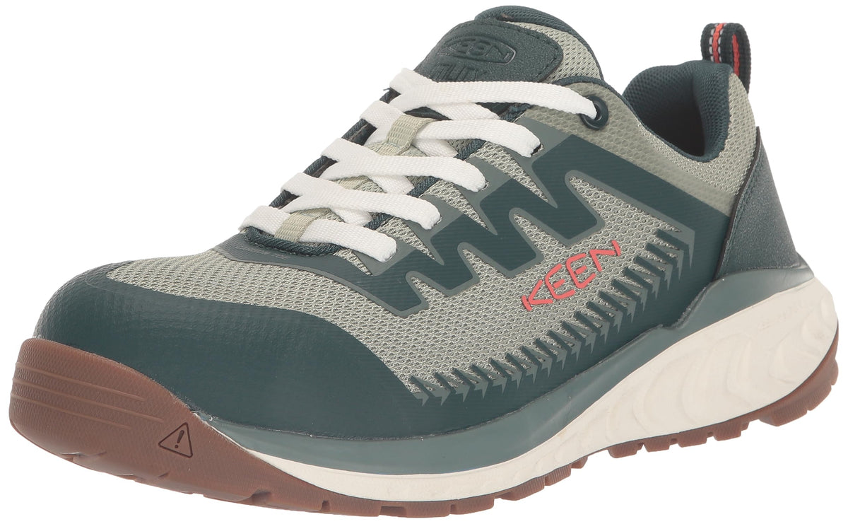KEEN Utility Women's Arvada Low Height Composite Toe Breathable Industrial Work Sneaker 11 Sea Moss/Desert Sage