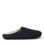 Dearfoams Men's Microwool Clog with Molded Footbed Slipper, Navy, Small