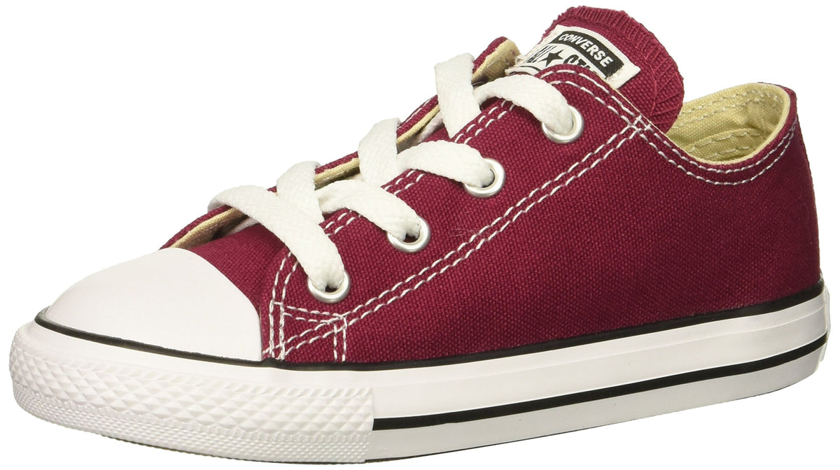 Converse Baby-Girl's Chuck Taylor All Star 2018 Seasonal Low Top Sneaker, Maroon, 2 M US Infant