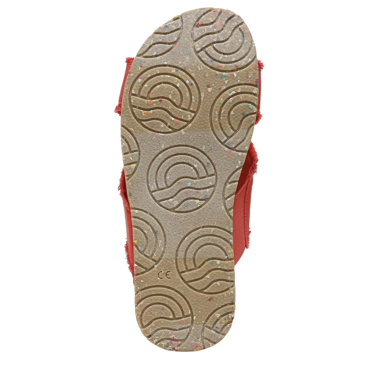 Vionic Women's BEACH Boardwalk Panama Canvas Sandals- Sustainable Washable Slide with Orthotic Insole Arch Support Red Fabric 12 Medium