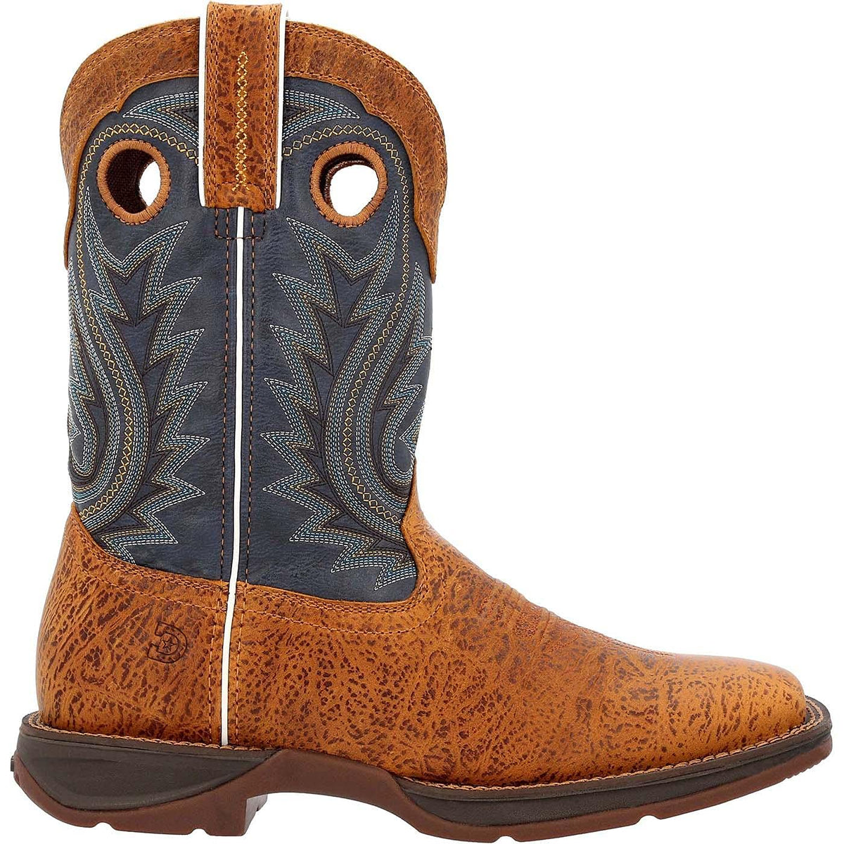 Durango Rustic Tan Navy Western Boot Size 7.5(M)