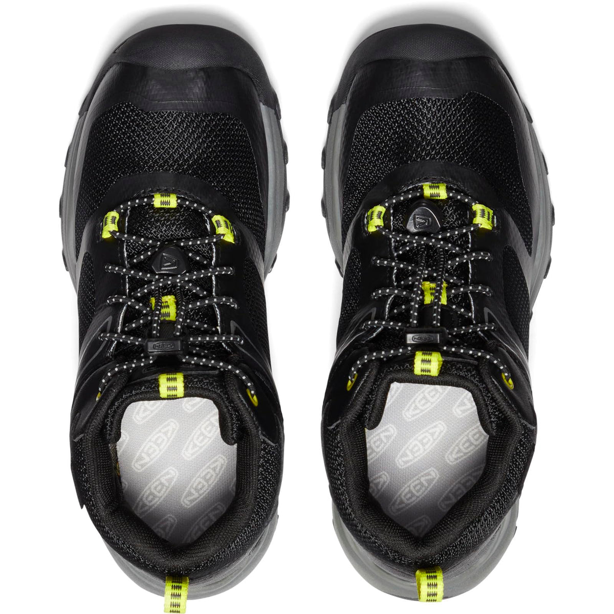 KEEN Wanduro Mid Height Waterproof Easy On Durable Sneaker Hiking Boots, Black/Silver, 1 US Unisex Big Kid