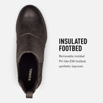 Sorel Women's Joan of Arctic Wedge II Chelsea Boot - Light Rain - Waterproof - Quarry - Size 7.5