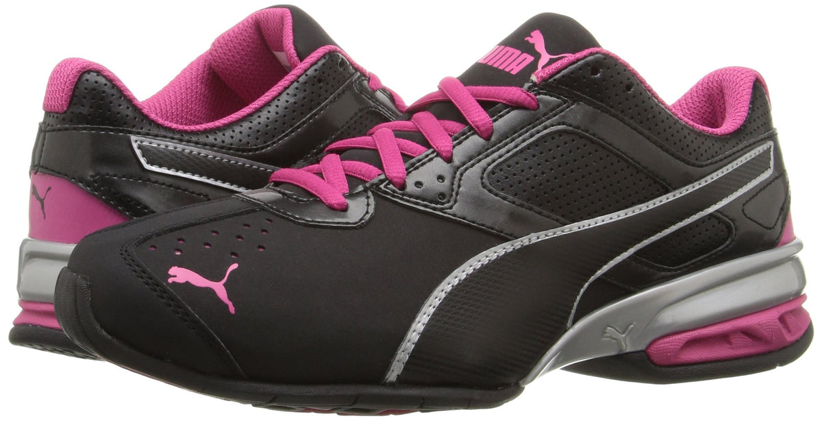 PUMA Womens Tazon 6 Cross Trainer 9.5 Puma Black-puma Silver-beetroot Purple