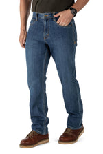 5.11 Tactical Men's Defender-Flex Regular Fit Jeans, 7 Pockets, Fitted Waistband, Style 74477, Medium Wash Indigo, 35W x 34L