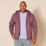 Amazon Essentials Men's Full-Zip Fleece Hoodie (Available in Big & Tall), Purple, Medium