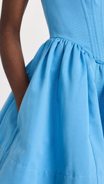 STAUD Women's Landscape Dress, Azure, Blue, 0