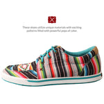 Twisted X Women's Hooey Loper, Moc Toe, Black & Serape, 10 M