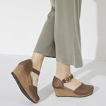 Birkenstock Papillio Mary Wedge Sandal - Leather Cognac Leather 1 EU 37 (US Women's 6-6.5) Narrow