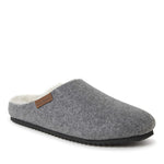 Dearfoams Women's Microwool Molded Footbed Clog Slipper, Grey Heather, Medium