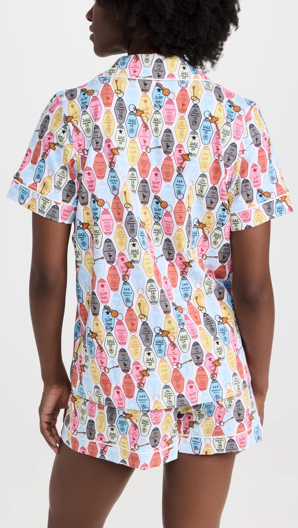 BedHead Pajamas Women's Boxer PJ Set, Keys Please, Print, S