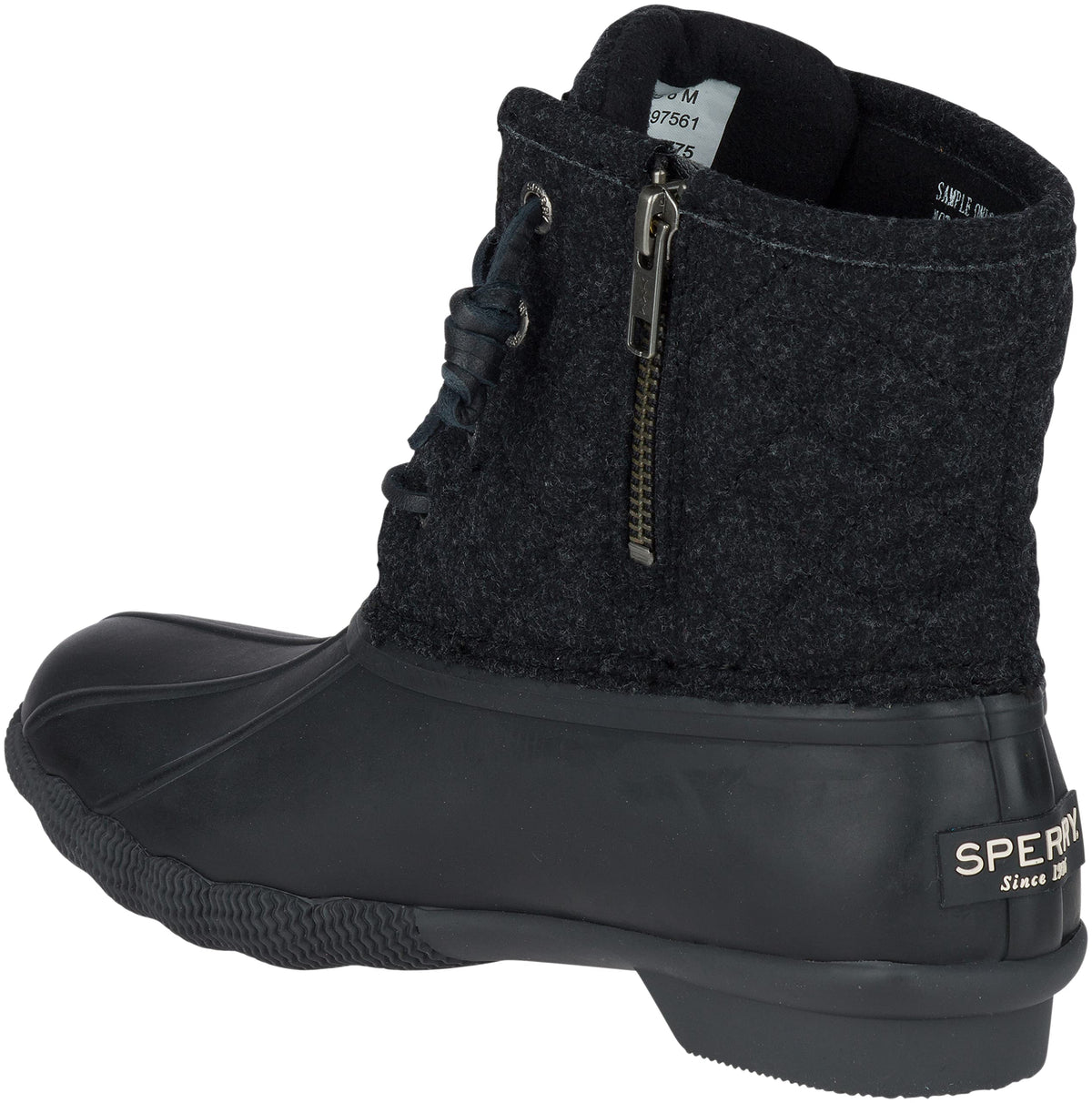 Sperry Women's Saltwater Boots, Black/Grey, 6 M US