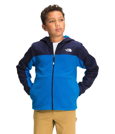 THE NORTH FACE Teen Freestyle Fleece Hoodie, Hero Blue/TNF Navy, Medium