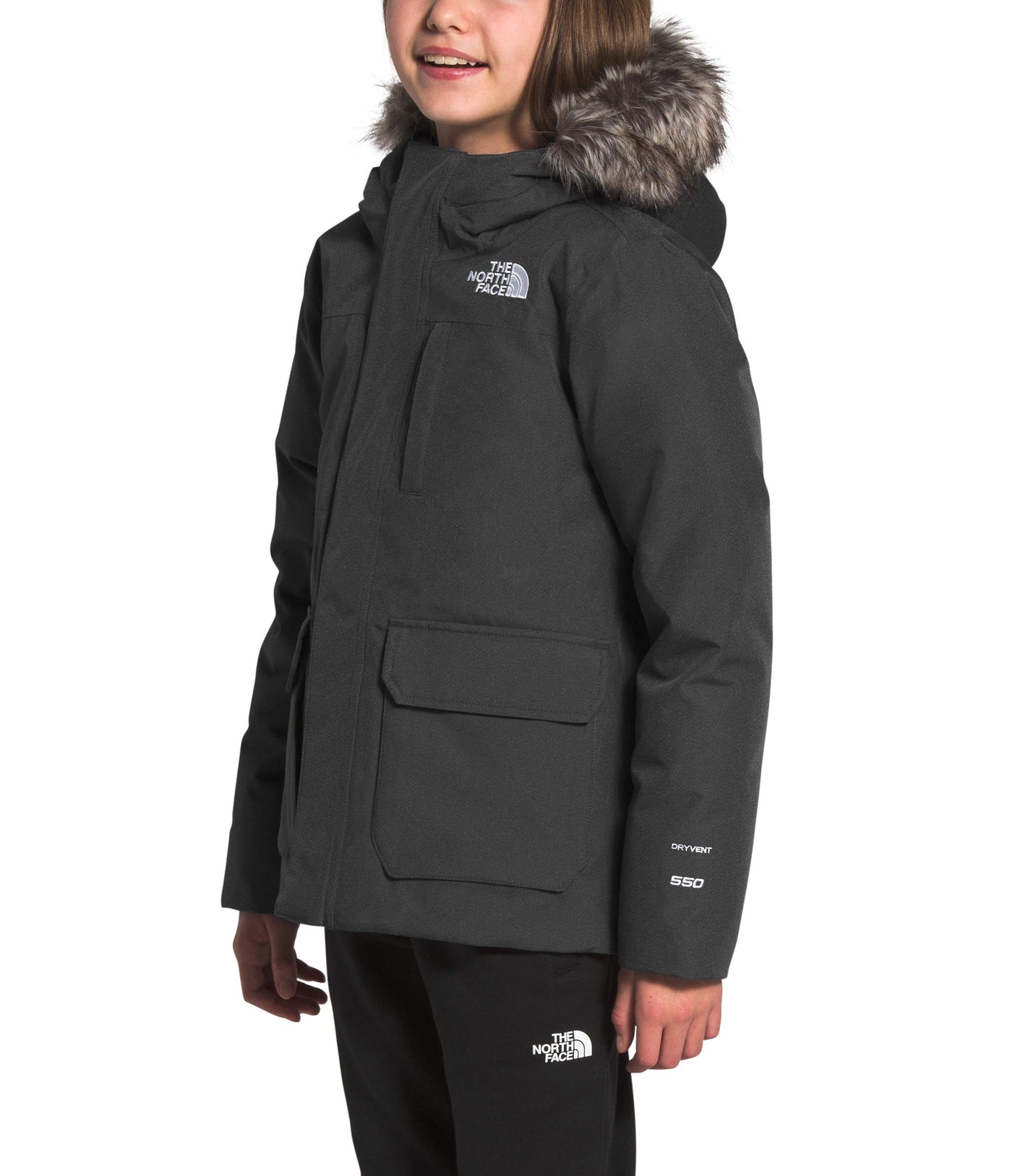 THE NORTH FACE Girl's Greenland Down Parka (Little Kids/Big Kids) Asphalt Grey Heather LG (14-16 Big Kids)