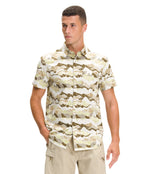 THE NORTH FACE Short Sleeve Baytrail Pattern Shirt - Men's Military Olive Mountain Camo Print, L