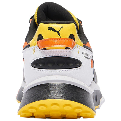 PUMA Wild Rider Vintage Mens Shoes (8.5, White/Carrot/Yellow, Numeric_8_Point_5)