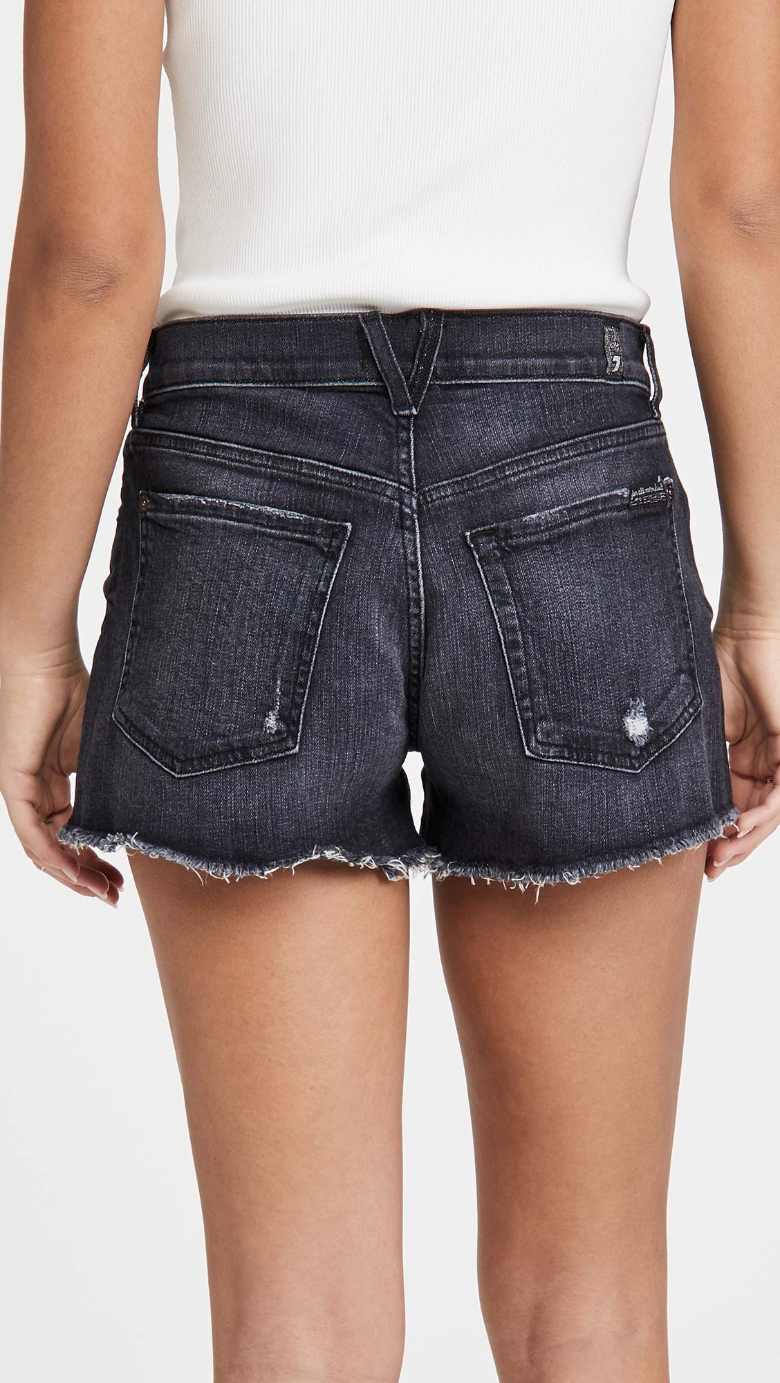 7 For All Mankind Monroe Cutoffs Shorts in Eclipse Black Eclipse Black 23