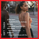 Champion Women's, Soft Touch, Moisture-Wicking, Light Support (Longline Sports Bra Available), Champagne Frost