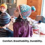 Smartwool Kids' Classic Thermal Merino Wool Base Layer — Crew (Slim Fit), Festive Fuchsia Heather, X-Large