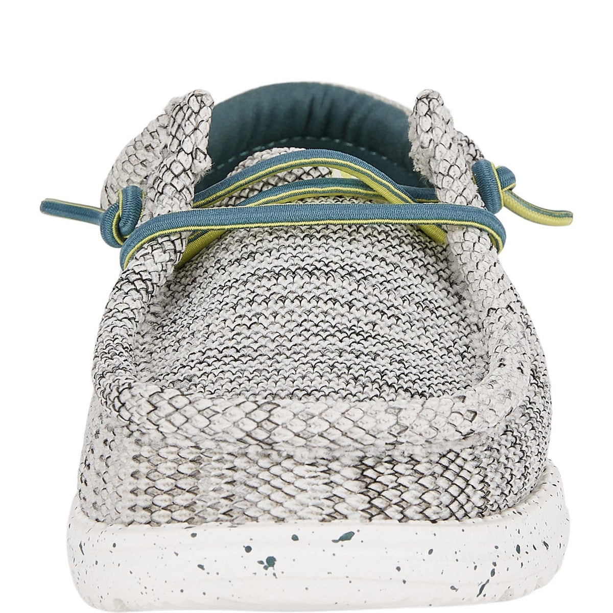 HEYDUDE Boy's Wally Heathered Mesh Charcoal Size 3 | Youth's Shoes | Youth Slip-on Loafers | Comfortable & Light-Weight