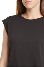 Frame Womens Muscle Mid Rise Tank Top Black XS