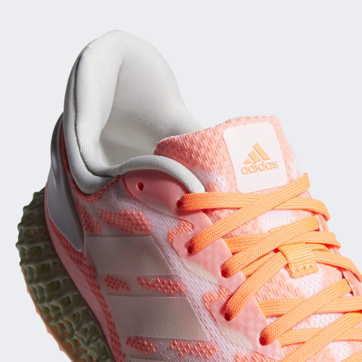 adidas Men's 4D Run 1.0 Cloud White/Signal Coral FW6838 (Size: 12)