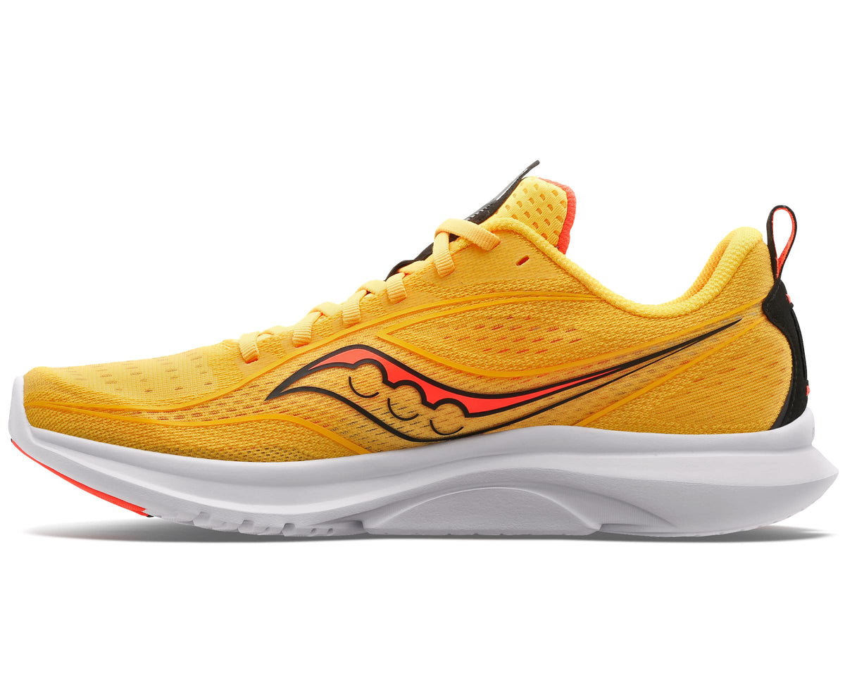 Saucony Men's Kinvara 13 Running Shoe, Vizigold/Vizi Red, 8.5