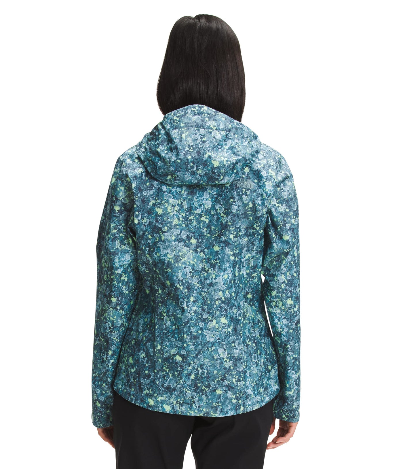 THE NORTH FACE Women’s Venture 2 Waterproof Hooded Rain Jacket (Standard and Plus Size), Beta Blue Lichen Print, Large