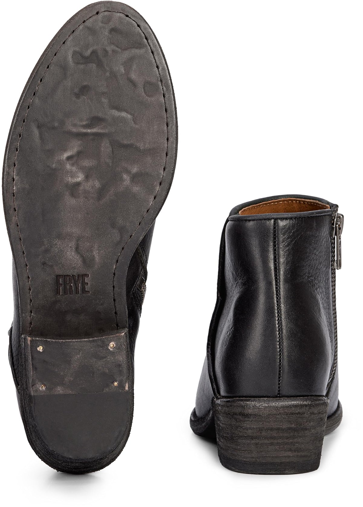 Frye Carson Piping Booties for Women Made from Soft Full-Grain Leather with Signature Western-Inspired Piping Detail and Supple Leather Lining – 4” Shaft Height, Black - Pallio - 9M