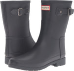 Hunter Womens Original Refined Short Wellingtons Snow Rain Winter Boots - Navy - 6