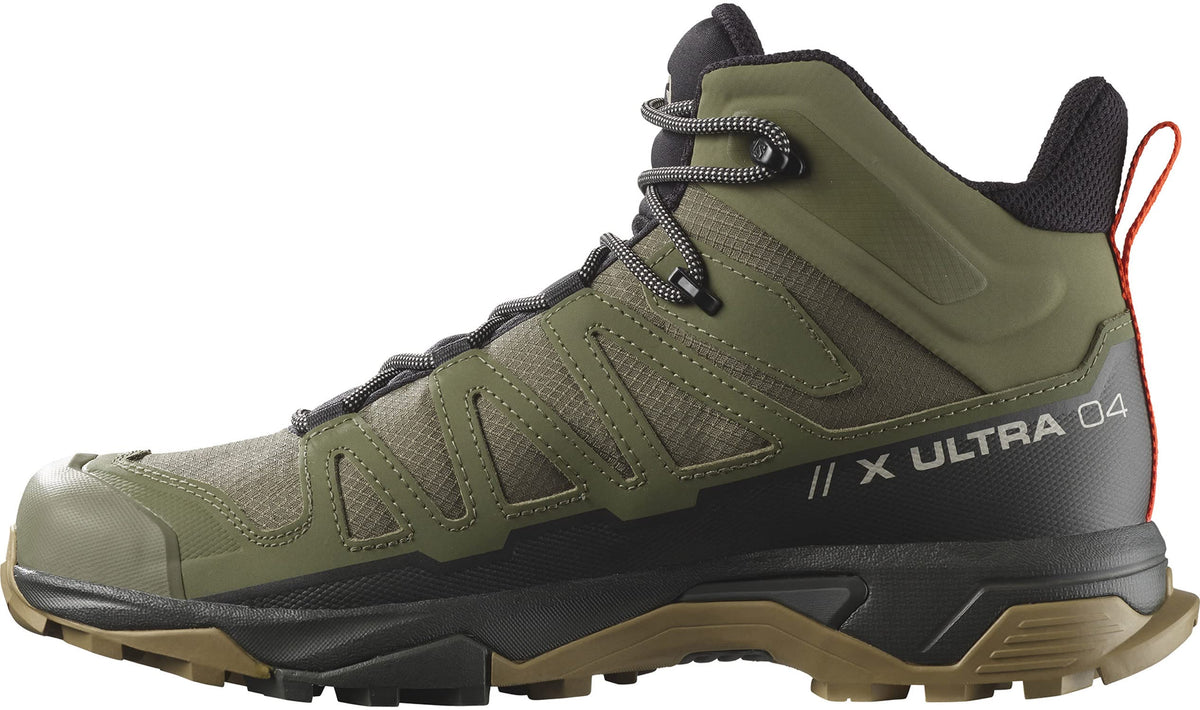 Salomon X Ultra 4 Mid GTX Hiking Boots Mens Sz 12.5 Deep Lichen Green/Peat/Kelp