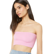 Free People Amelia Bandeau Bra for Women - Rayon-Spandex Blend Construction - Fine Ribbing - Stretch Fit Double Bubble XS-SM (US Women's 0-6) One Size
