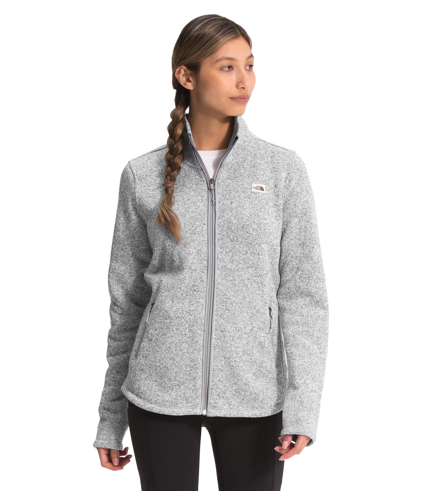 THE NORTH FACE Women's Crescent Full Zip, TNF Light Grey Heather, XXL