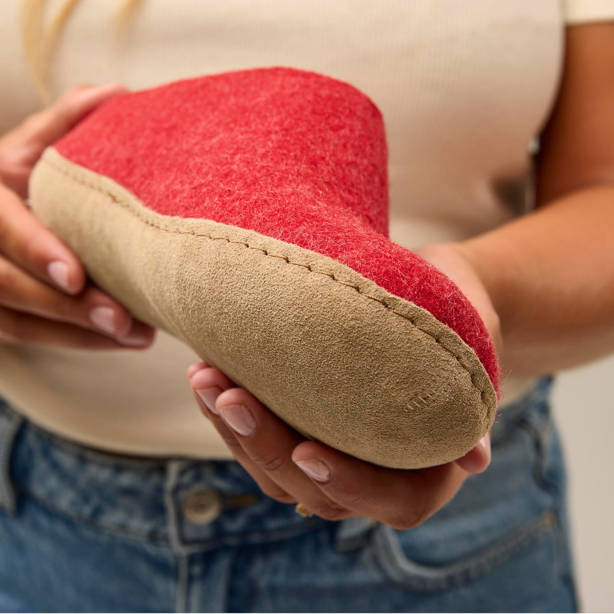 GLERUPS Slip On Slippers Women and Men with Rubber Sole | Unisex Slip-on Wool Slipper Shoes Women Men | Comfy Outdoor Indoor Slippers | Cozy Gents and Ladies Slippers