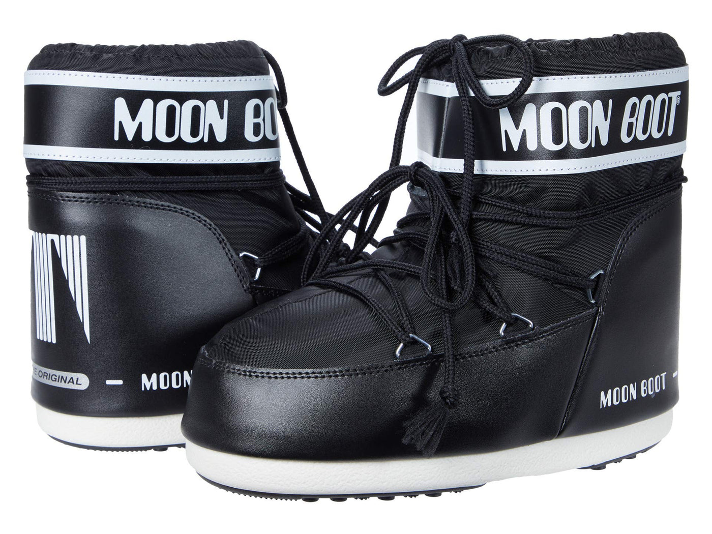 Moon Boot Women's Icon Low Nylon Boots, Black, 10-11.5 Women/9-10.5 Men