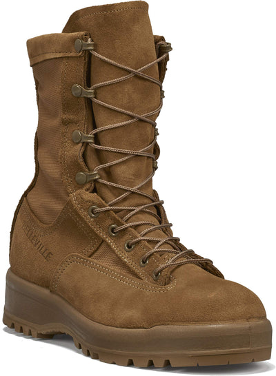 B Belleville Arm Your Feet C790 ST 8 Waterproof Steel Toe Flight and Combat Boots for Men - AR 670-1/AFI 36-2903 Army/USAF Flight Approved with Vibram Outsole; Berry Compliant, Coyote Brown - 8.5 W