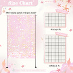 Shimmer Wall Backdrop Mermaid Panel - Glitter Panels 4ftx6ft Fish Scales Balloons Kit for Birthday Anniversary Engagement Bachelorette Parties Decorations