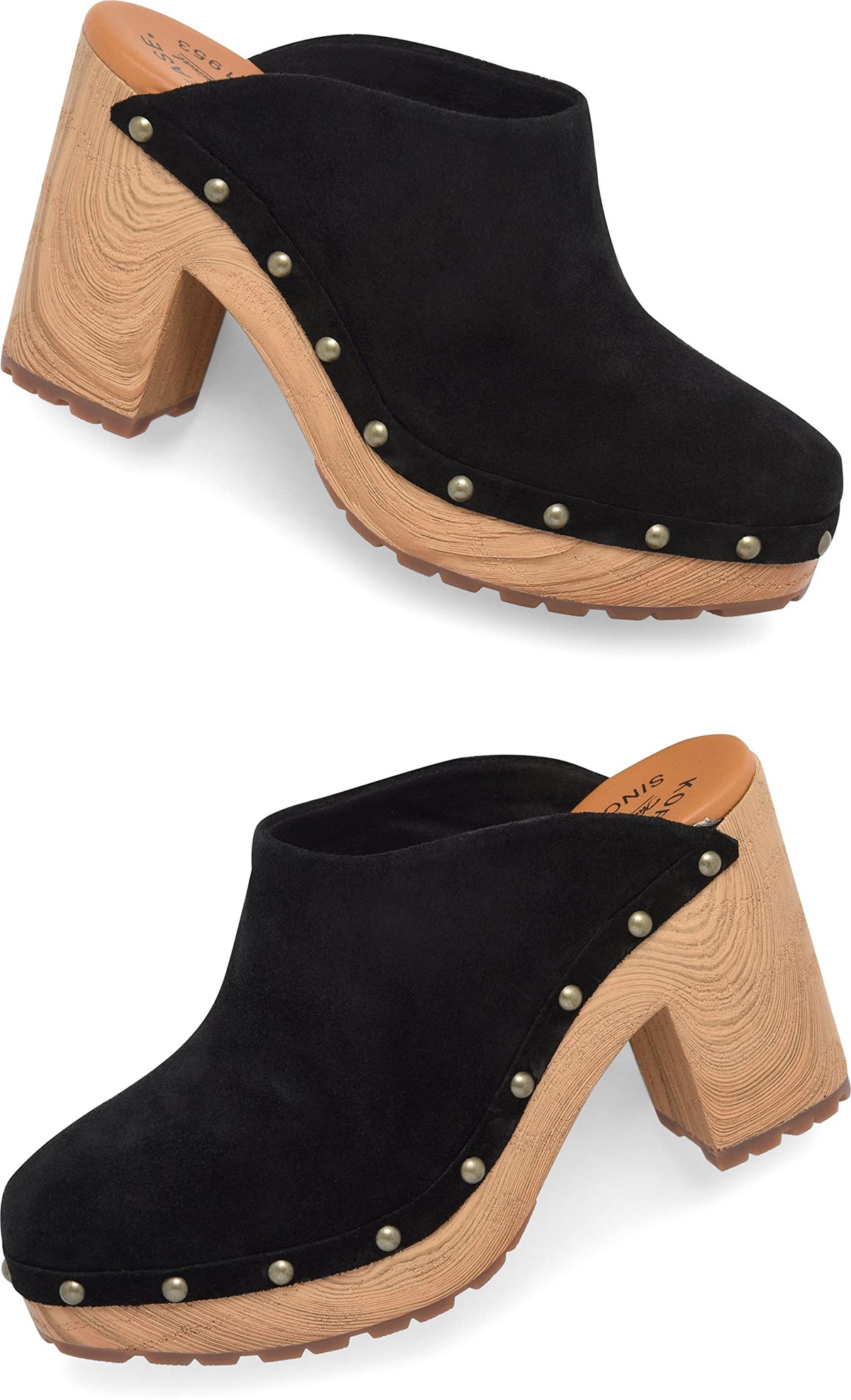 KORK-EASE Sudbury Women's Clog, Black Suede, 6M US