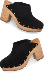 KORK-EASE Sudbury Women's Clog, Black Suede, 6M US