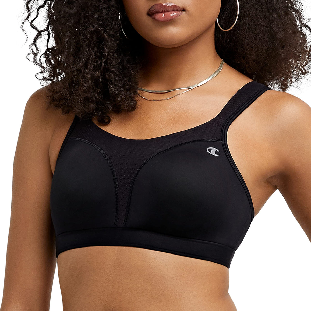 Champion womens Spot Comfort Full Support Sports Bra, Black, 38D US