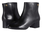 Lauren Ralph Lauren Womens Welford II Leather Ankle Boots Black 11 Medium (B,M)