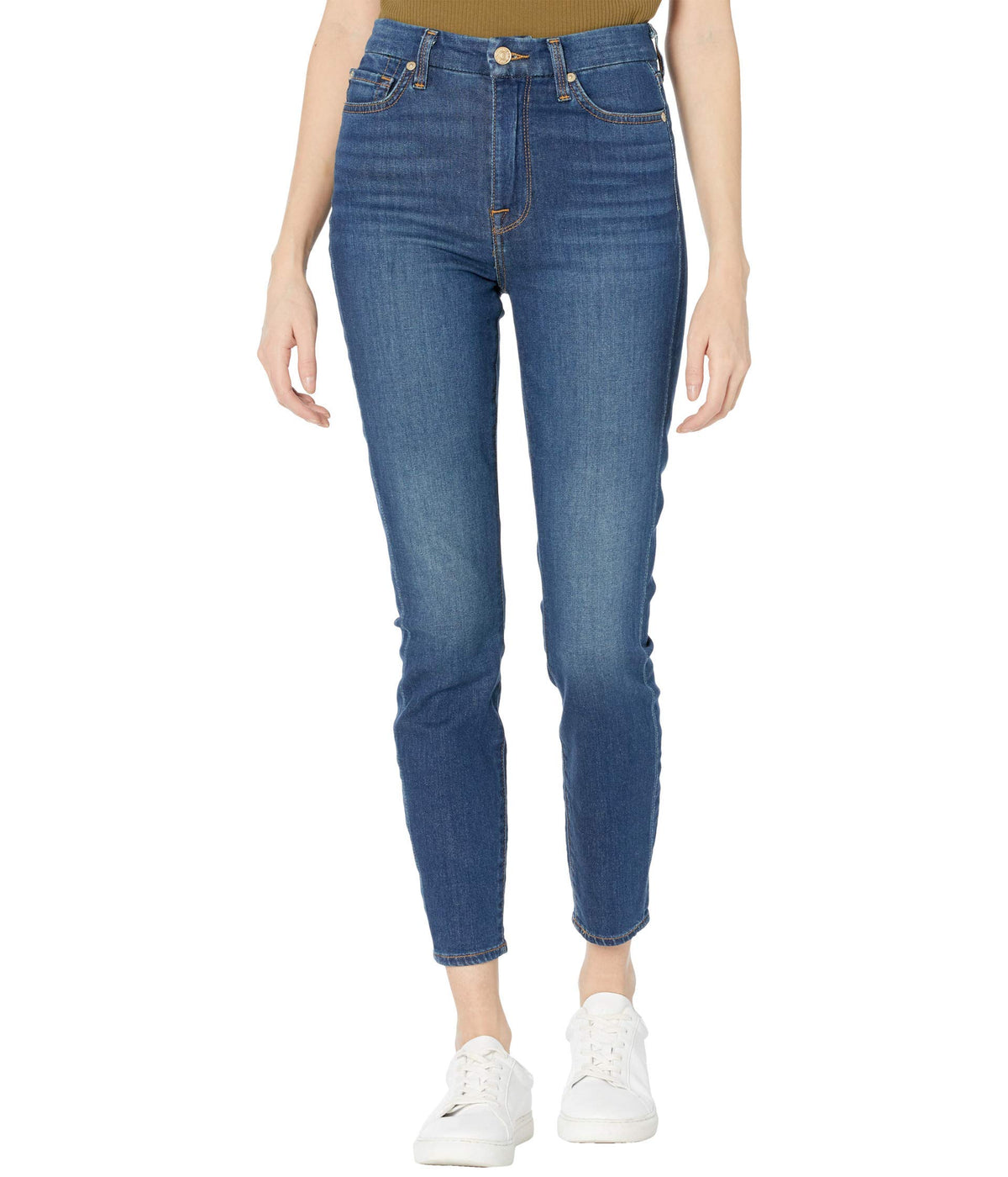 7 For All Mankind High-Waist Ankle Skinny in B(Air) Catalina B(Air) Catalina 25