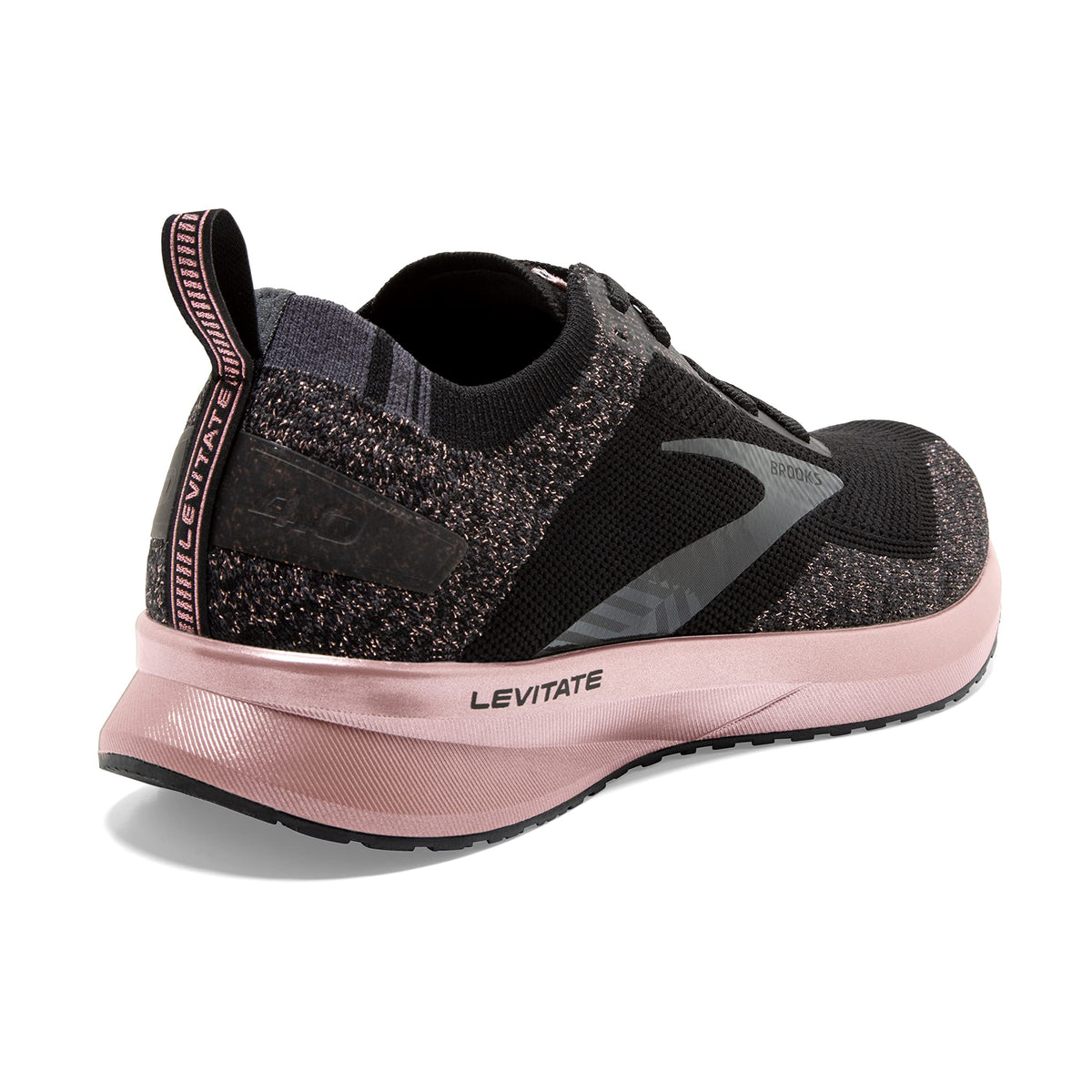 Brooks Women's Levitate 4 Running Shoe - Black/Ebony/Rose Gold - 10.5