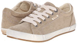 Taos Star Women's Sneaker - Iconic Style with Canvas Design for Everyday Adventures - Custom Fit Lacing and Premium Removable Footbed with Arch Support for All Day Comfort 8.5 Wide Khaki Wash Canvas