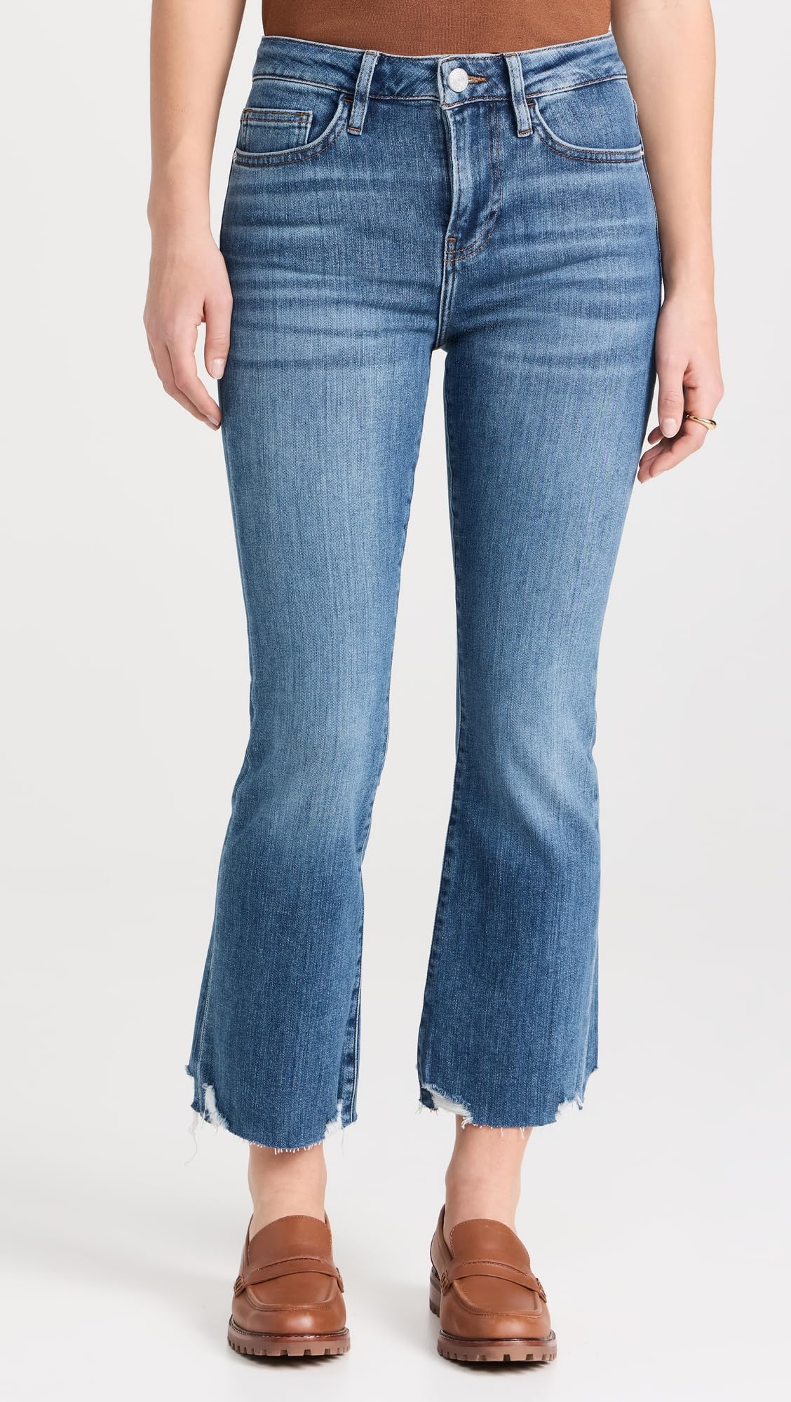 FRAME Women's Le Crop Mini Boot Jeans, Jetty Modern Chew, Blue, 28