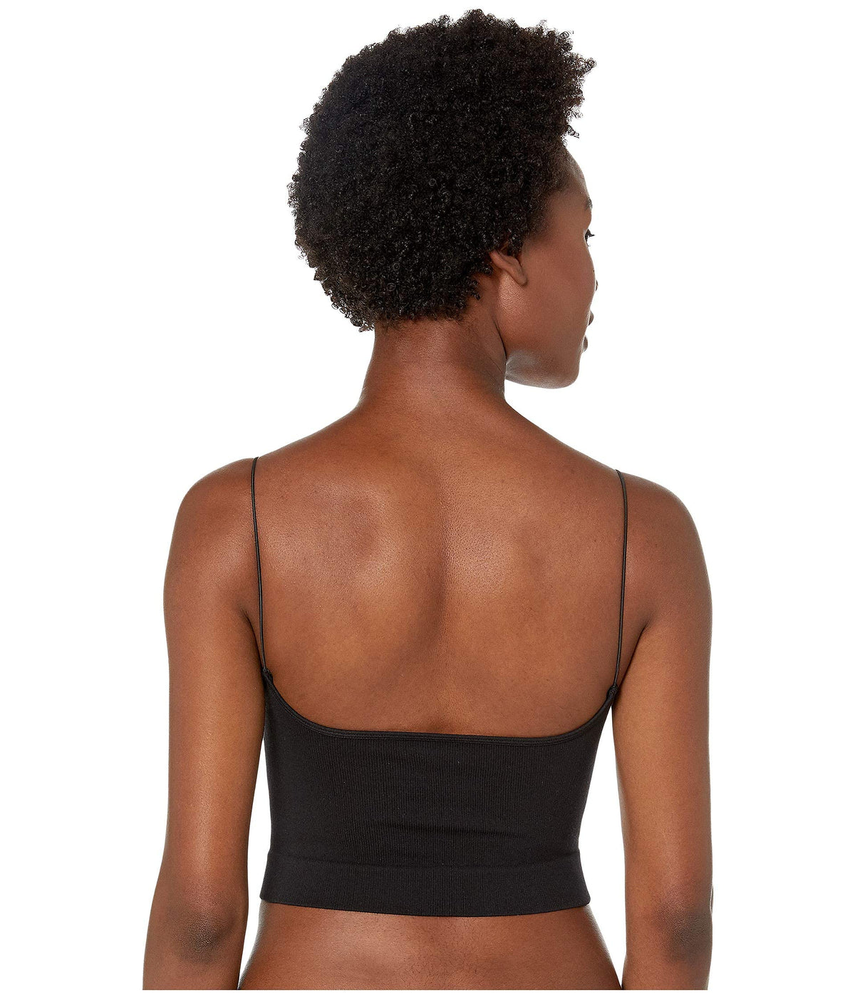 Free People Women's Ribbed V Neck Brami Top X-Small-Small Black